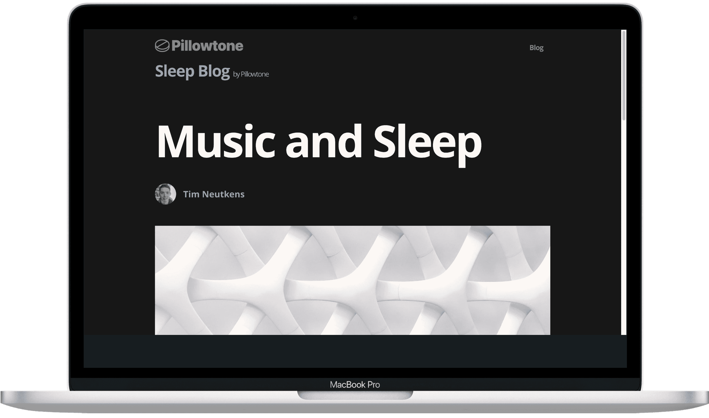 Pillowtone desktop view